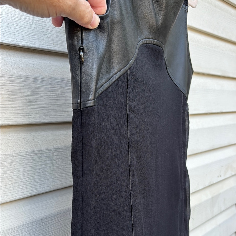 ARAYAL France Ladies black silk leather dress-6-GORGEOUS!WEDDING-ARRY - Picture 8 of 10
